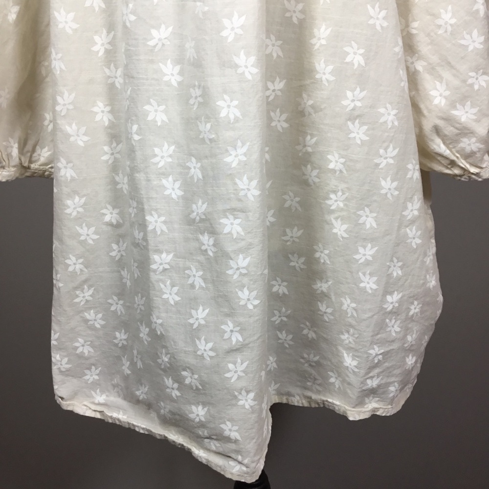 Universal Threads Cream Flower Pattern 100% Cotto… - image 7